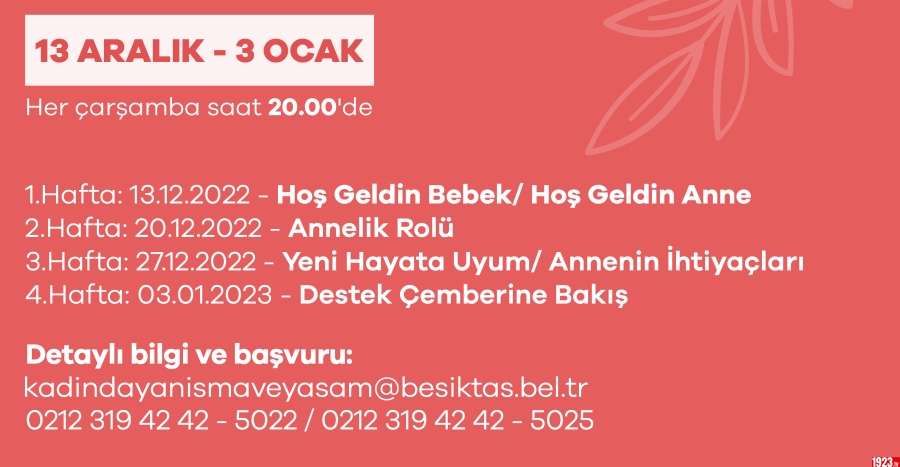 anne destek çemberi beşiktaş belediyesi 1923.tv